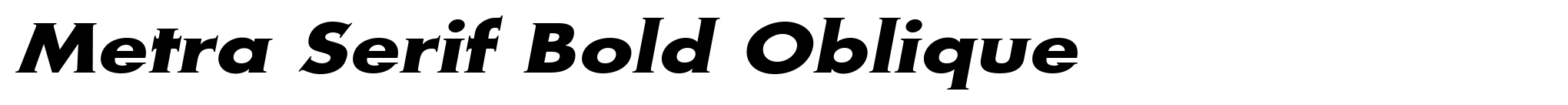 Metra Serif Bold Oblique image
